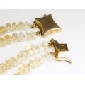 colier double-strand cu citrine naturale & argint vermeil. Italia